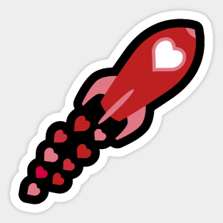 Love Rocketship Sticker